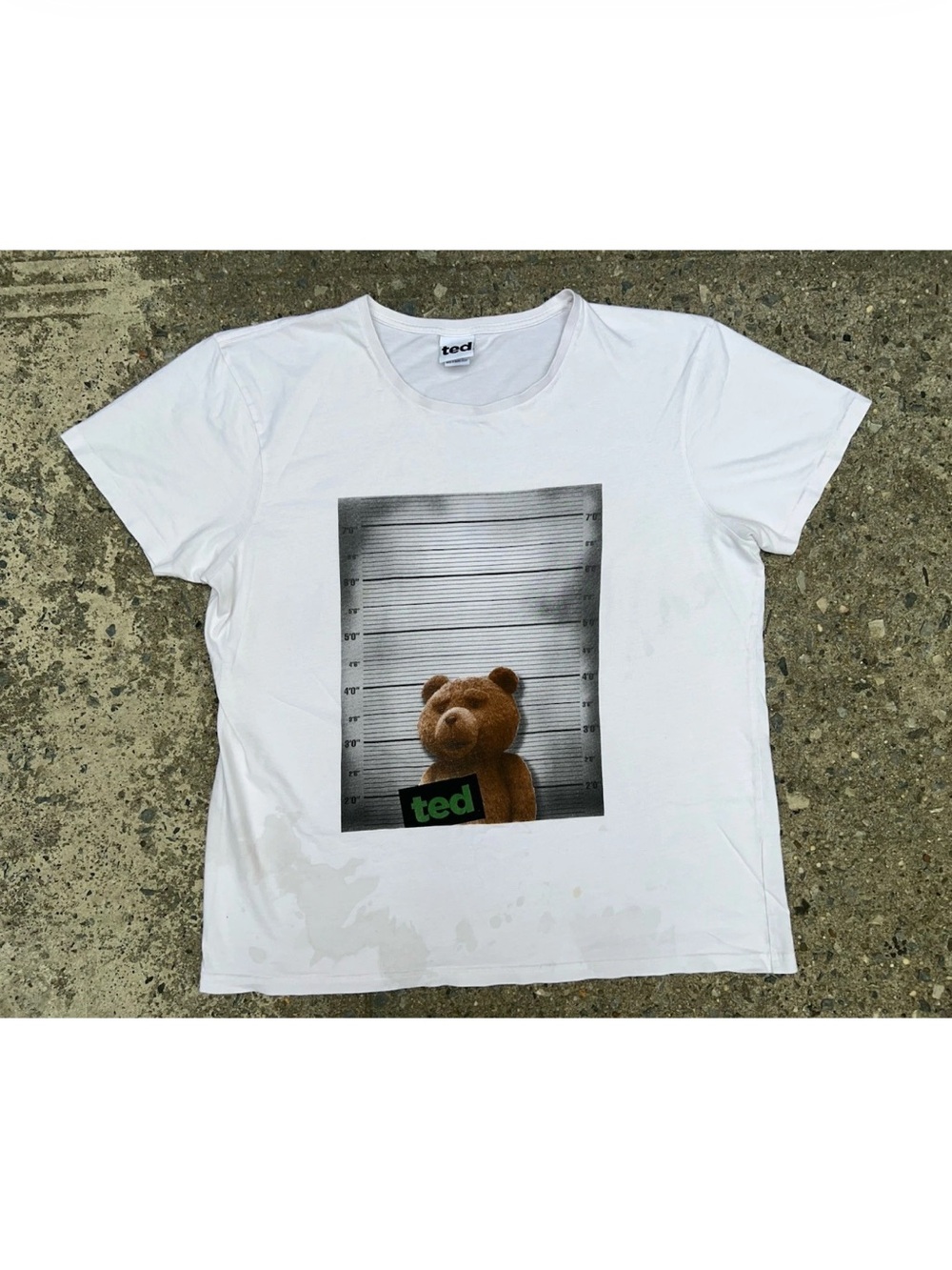Ted 2012 Movie Mugshot Jail Bailout Shirt XL White